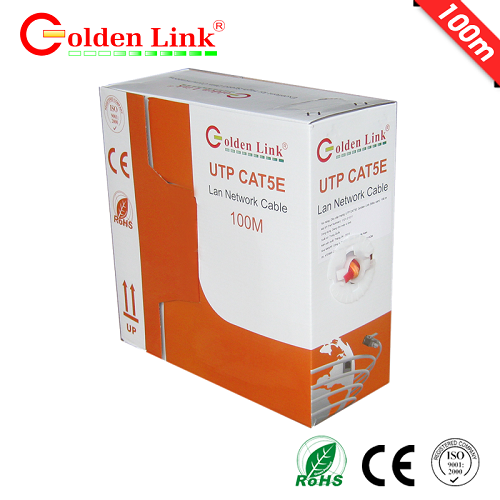 CÁP MẠNG GOLDEN LINK 4 pair UTP Cat5e 100m cam/trắng MADE IN TAIWAN