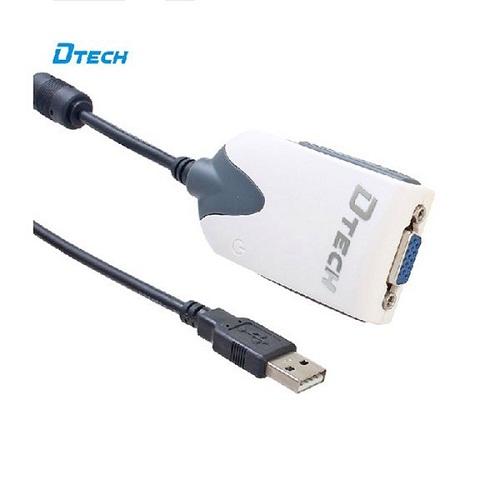 BỘ CHUYỂN ĐỔI TÍN HIỆU Cáp USB TO VGA DTECH DT-6510