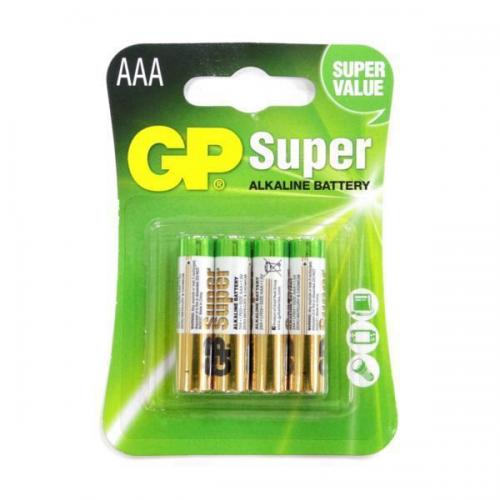 PIN GP Super Alkaline AAA 4 cell card pack
