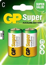 PIN GP Super Alkaline C 2 cell card pack