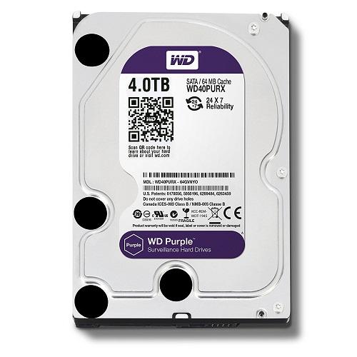Ổ Cứng HDD Western Purple AV 4TB Tím (WD40PURZ) 3.5