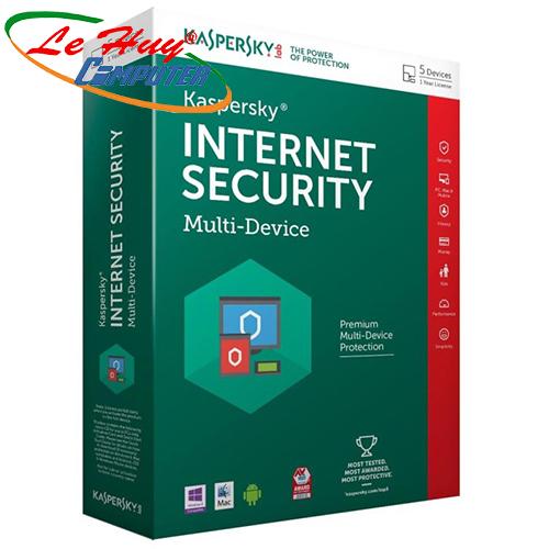Phần mềm diệt virus Kaspersky Kis Internet Security 5PC/12T box NTS 2020(5PC)- GIÁ BOX 900K- lấy vat 830k