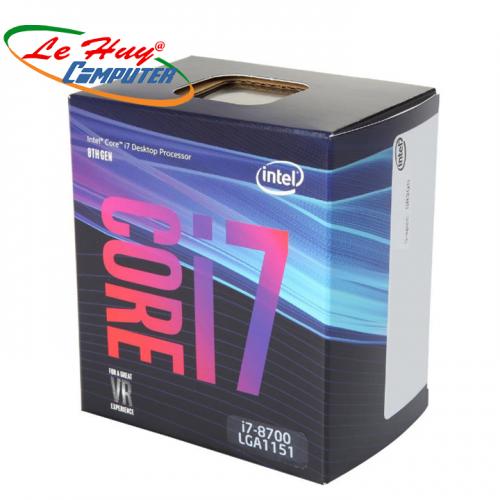 CPU Intel® Core i7 - 8700 (3.2GHz Upto 4.6Ghz/ 6C12T/ 12MB/ 1151v2) (Coffee Lake) BOX CTY