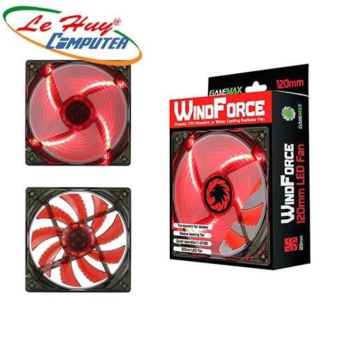 Fan Case LED GMX-WF12R (12CM Red 4xLED /3pin+4Pin Connector / 9 blade+Retail box)