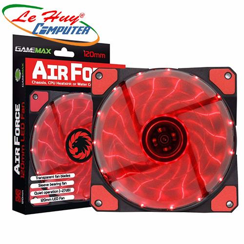 Fan Case LED GMX-AF12R (12CM RED 15xLED /PVC with Black shield 3pin+4Pin Connector /rubber gasket/9 blade+Retail box)