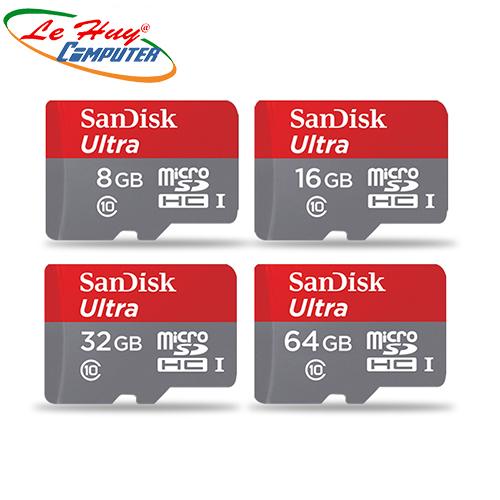 Thẻ nhớ Micro SD SANDISK 16G UNTRA(C10)-80M Chính hãng