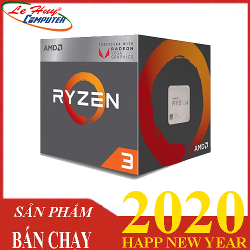 CPU AMD Ryzen 3 2200G(4C/4T, 3.5 GHz - 3.7 GHz, 4MB) - AM4