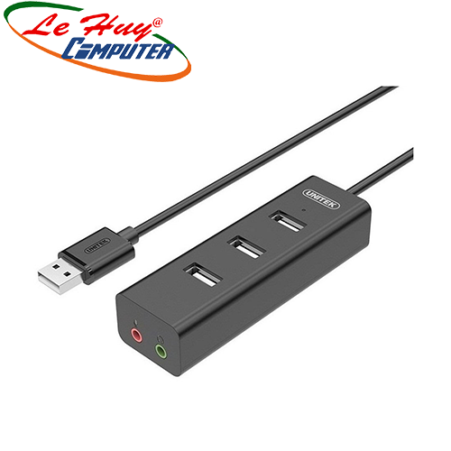 Hub USB 2.0 3 Ports 2.0 + Audio Unitek (Y - 2199BK)