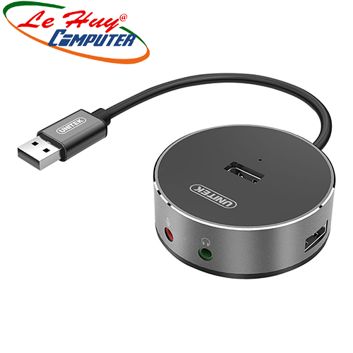 Hub USB 3 Ports 2.0 + Audio Unitek (Y - 2197GY)