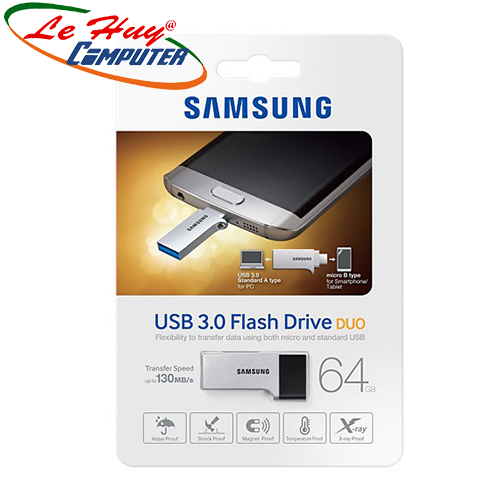 USB OTG 64gb Samsung 3.0 - Flash Drive DUO