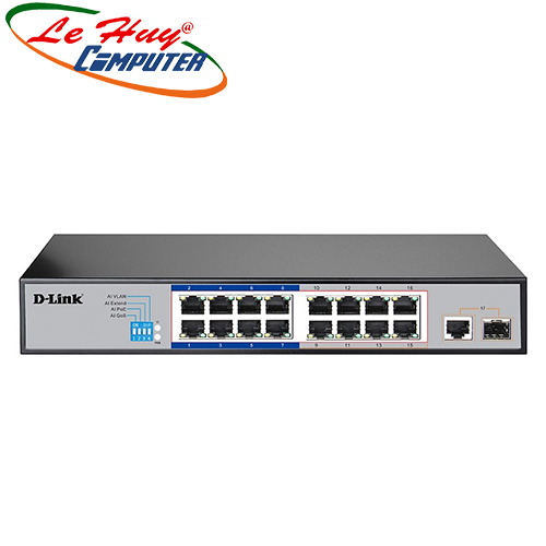 Thiết bị chuyển mạch Switch D-Link DES-F1017P 16-Port Fast Ethernet PoE