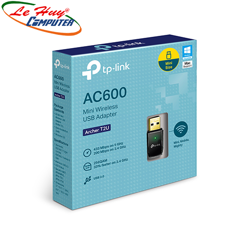 Bộ thu sóng Wifi TP-Link  Archer T2U(AC600) 450Mbps