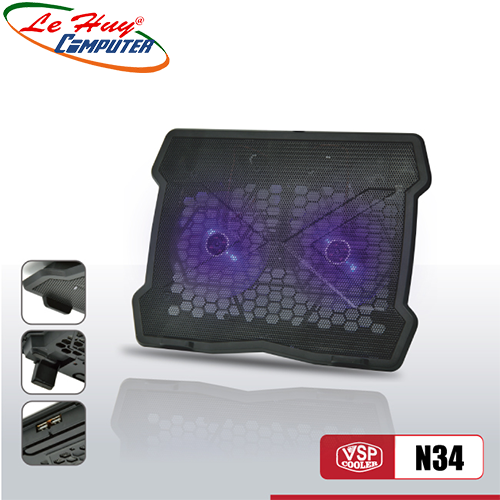 Đế tản nhiệt Laptop VSP Cooler N34 LED