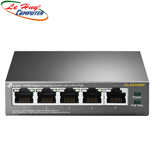 Thiết bị chuyển mạch Switch TP-Link TL-SG1005P 5-Port Gigabit