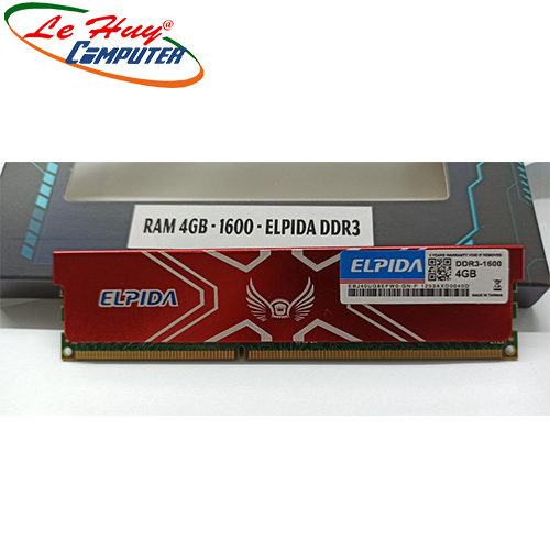 Ram Máy Tính ELPIDA 4GB 1600Mhz DDR3 Tản Nhiệt