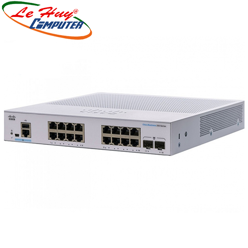 Thiết bị chuyển mạch Switch CISCO CBS250-16T-2G-EU Smart 16-port GE, 2x1G SFP