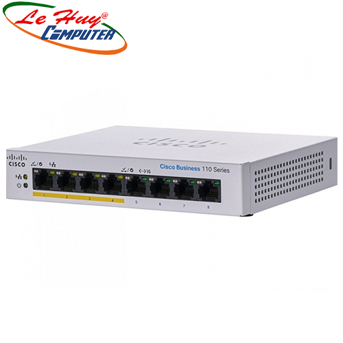 Thiết bị chuyển mạch Switch CISCO CBS110-8PP-D-EU 8-port GE, Partial PoE, Desktop, Ext PS