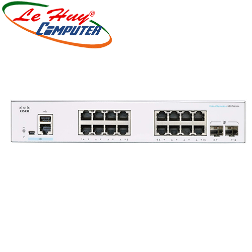 Thiết bị chuyển mạch Switch CISCO CBS350-16P-2G-EU 16-port GE, PoE, 2x1G SFP