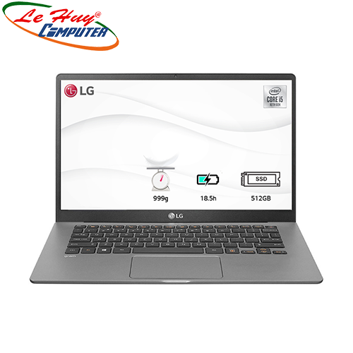 Máy Tính Xách Tay/Laptop LG Gram 14Z90N-V.AR52A5 (i5 1035G7/8GB RAM/256GB SSD/14.0inch FHD/FP/Win10 Home/Xám Bạc)