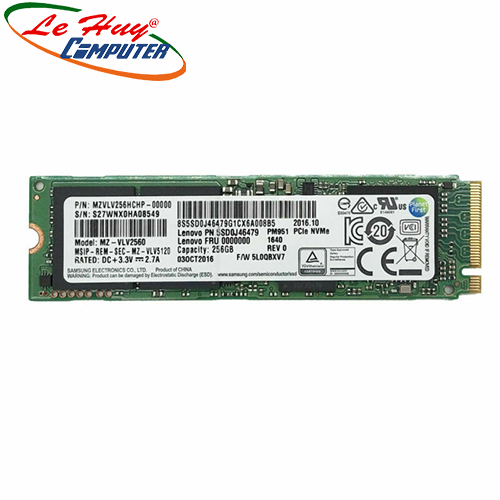 Ổ Cứng SSD Samsung PM951 256GB M2 NVME PCIe MZ-VLV256D
