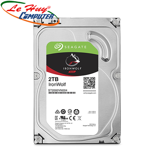 Ổ Cứng HDD Seagate IronWolf 2TB 3.5 inch SATA III 64MB Cache 5900RPM ST2000VN004