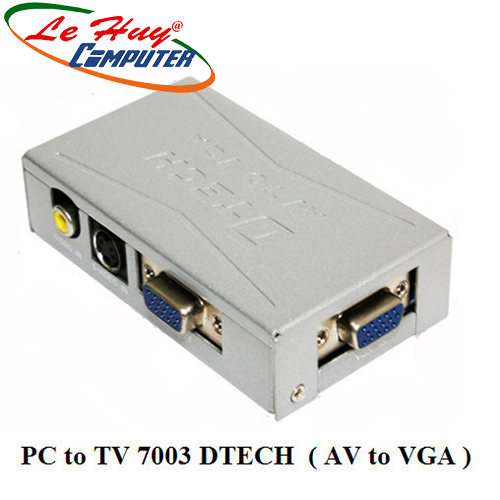 Bộ chuyển đổi BNC/ AV/Svideo to VGA Dtech DT 7003