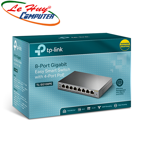 Thiết bị chuyển mạch Switch TP-Link TL-SG108PE 8 Port Gigabit Desktop PoE Easy Smart