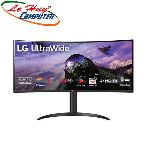 Màn hình LCD cong LG 34WP65C-B 34Inch 2K QHD 160Hz Freesync
