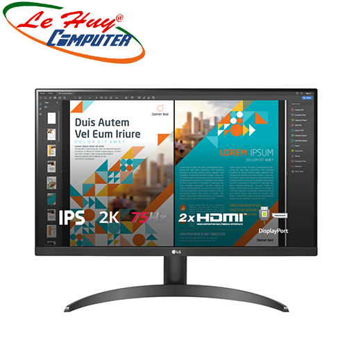 Màn hình LCD LG 24QP500-B 23.8inch 2K(QHD), IPS,75Hz