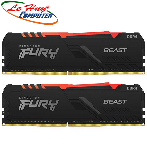 Ram Máy Tính Kingston Fury Beast RGB 16GB 3200MHz DDR4 (2x8GB) KF432C16BBAK2/16