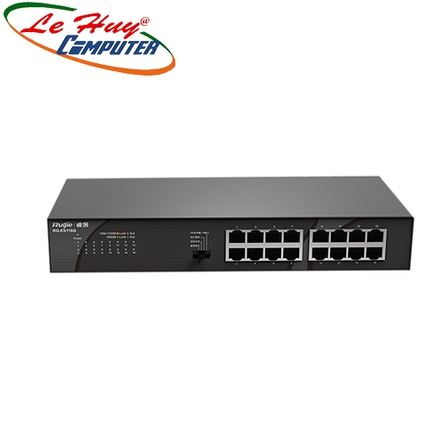 Thiết bị chuyển mạch Switch RUIJIE RG-ES116G 16P 1G Cổng Poe Ethernet Gigabit