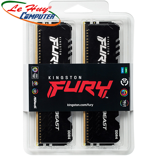 Ram Máy Tính Kingston Fury Beast RGB 32GB 3200MHz DDR4 (2x16GB) KF432C16BB1AK2/32