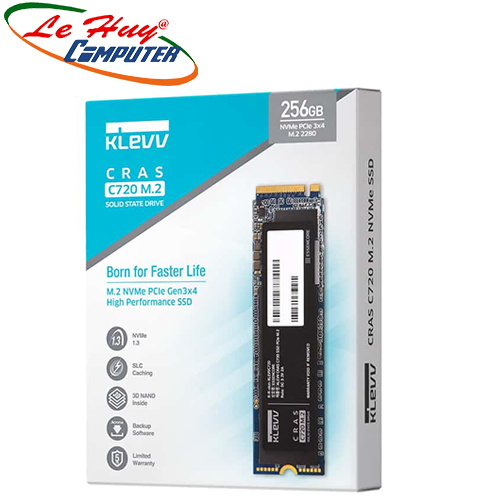 Ổ cứng SSD Klevv Cras C720 256GB M.2 Nvme PCIe Gen 3x4