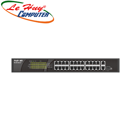 Thiết bị chuyển mạch Switch RUIJIE RG-ES126S-LP 24 Port 10/100Mbps + 1 Gigabit RJ45 Port + 1 Gigabit RJ45/SFP