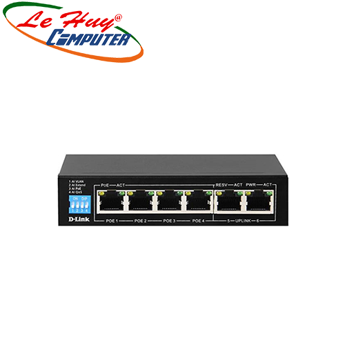 Thiết bị chuyển mạch Switch D-Link DGS-F1006P-E 4-Port 10/100/1000 PoE