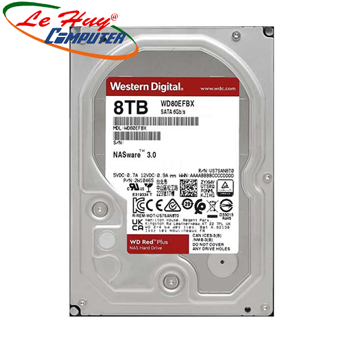 Ổ Cứng HDD Western Digital Red Plus 8TB 3.5 inch 256MB cache 7200RPM WD80EFBX