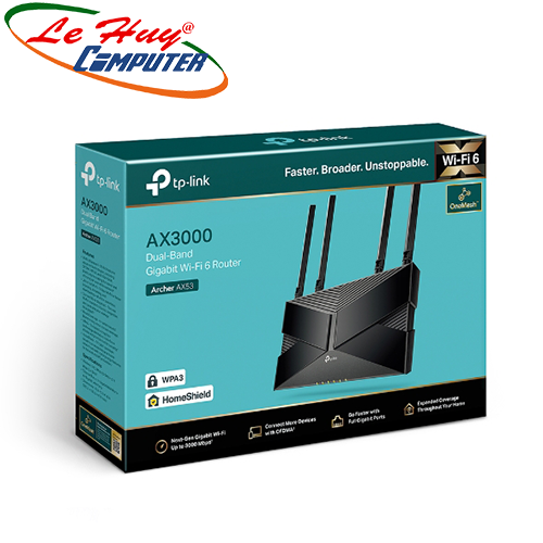 Thiết bị mạng - Router Wifi TP-Link Archer AX53 Băng Tần Kép AX3000 WiFi 6