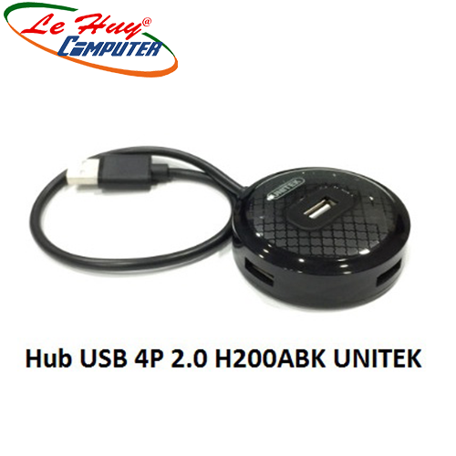 Hub Chia USB 4 Cổng Chuẩn 2.0 Unitek H200ABK