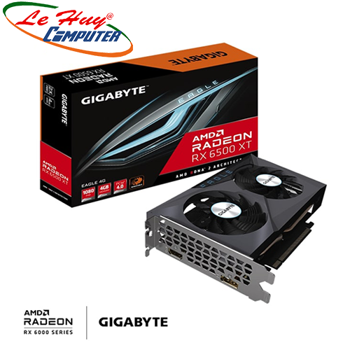Card Màn Hình - VGA GIGABYTE Radeon RX 6500 XT EAGLE 4G (GV-R65XTEAGLE-4GD)