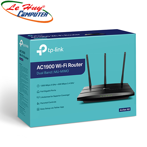 Thiết bị mạng - Router Wifi TP-Link Archer A8 chuẩn AC1900 2 băng tần