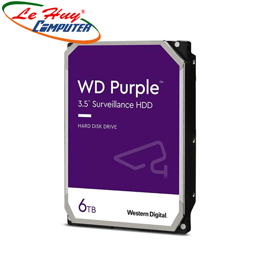 Ổ Cứng HDD Western Purple 6TB 3.5inch SATA III 256MB Cache 5400RPM WD64PURZ