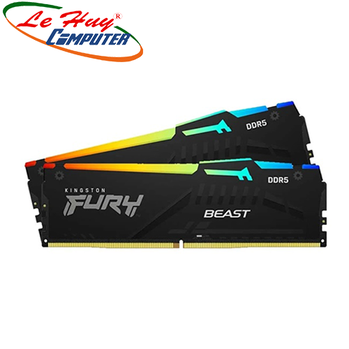 Ram Máy Tính Kingston Fury Beast RGB 16GB (2x8GB) DDR5 5600MHz KF556C40BBAK2-16