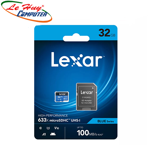 Thẻ Nhớ Micro SDHC Lexar 32GB Class 10 U1 V10 A1 LSDMI32BB633A