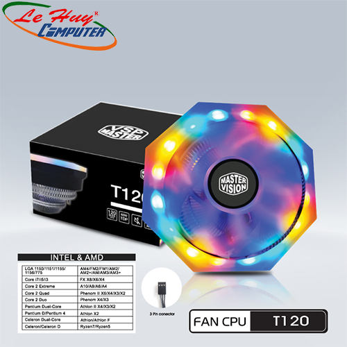 Tản Nhiệt CPU VSP T120 LED RGB