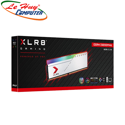 Ram máy tính PNY XLR8 RGB 16GB DDR4 3200Mhz Sliver