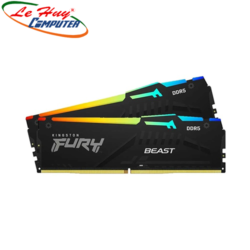 Ram Máy Tính Kingston Fury Beast RGB 64GB (2x32GB) DDR5 5600MHz KF556C40BBAK2-64