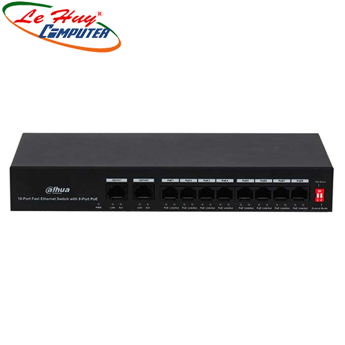 Bộ chia mạng Dahua DH-PFS3010-8ET-65 10-port 10/100Mbps Switch PoE