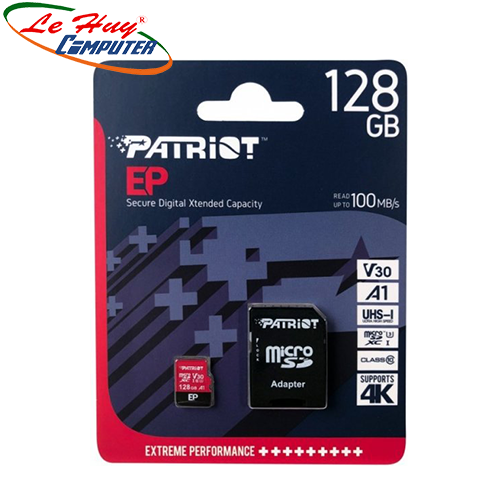 Thẻ nhớ Micro SDXC Patriot V30 128GB Class 10 U3 PEF128GEP31MCX