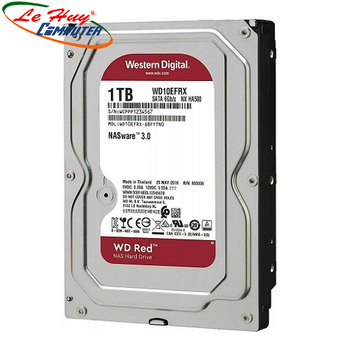 Ổ Cứng HDD Western Red 1TB 3.5inch SATA III 64MB 5400RPM WD10EFRX
