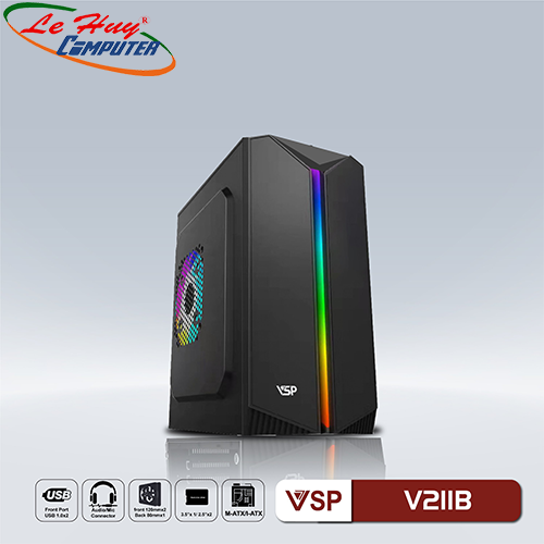Vỏ máy tính VSP V211B Led RGB (No Fan)